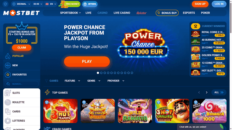 Strona internetowa kasyna Mostbet Polska